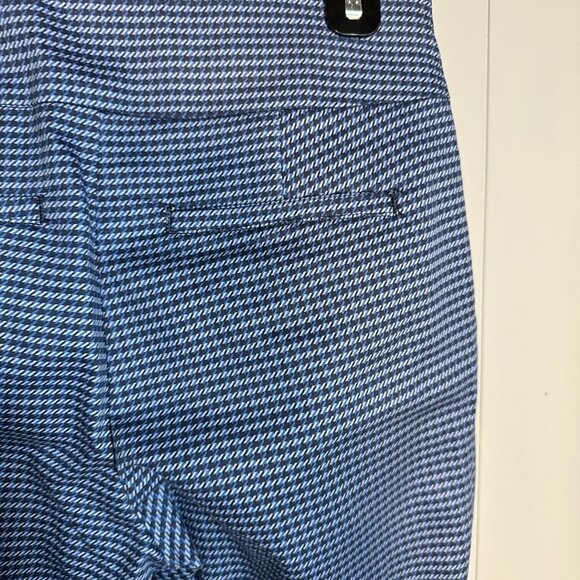 Croft & Barrow Womens Pull On Pants Size 4  Blue Checkered Straight Leg Slimmin - Picture 3 of 10